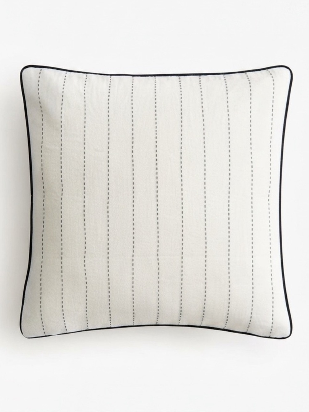 NWT H&M Home Premium Selection Linen Pillow Cover 20x20 Stitched Stripe